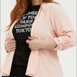 Torrid Peach Crepe Blazer Size 3